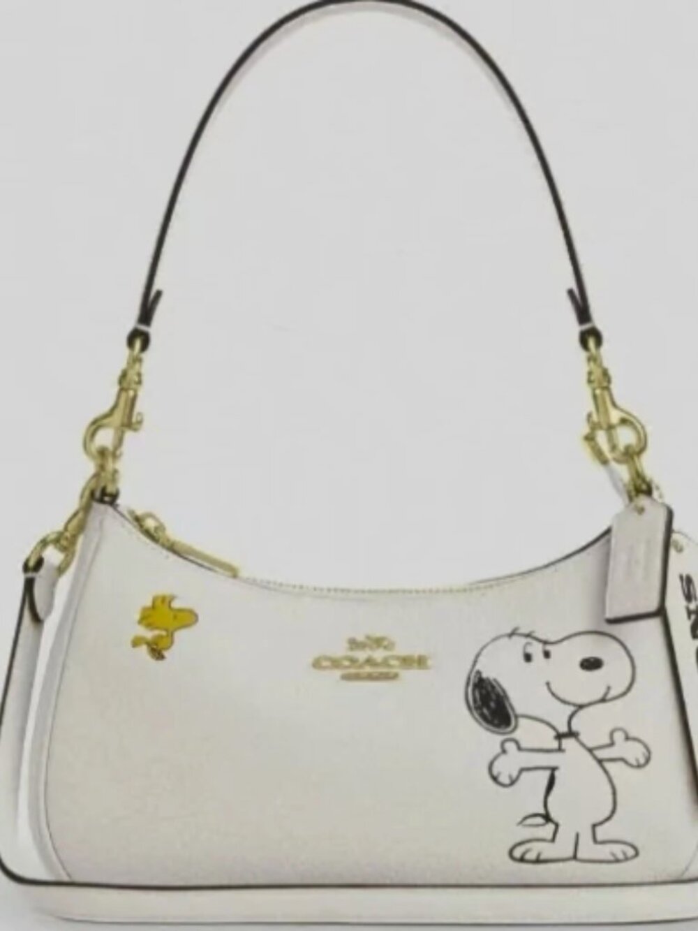 COACH x PEANUTS Teri Shoulder Bag Snoopy Chalk Multi CBJ76